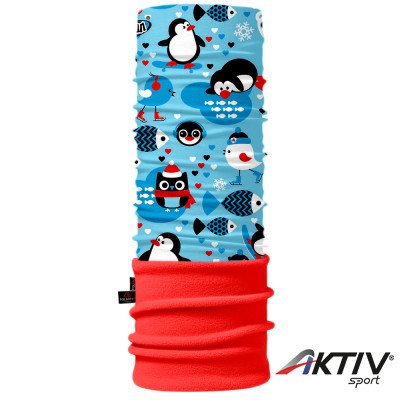 4 Fun Polartec többfunkciós gyermek csősál Winter Penguin