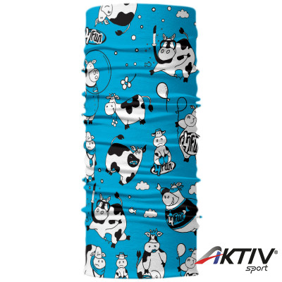 4 Fun Standard Kid többfunkciós gyermek csősál Funny Cow Blue