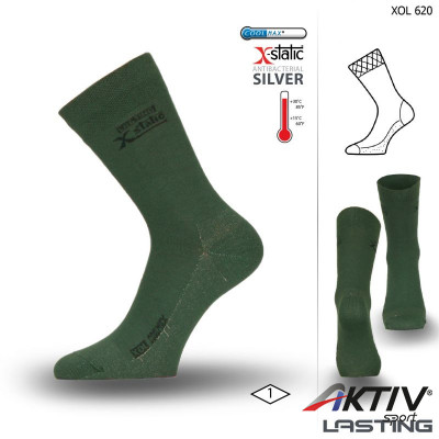 Lasting XOL nyári túrazokni zöld