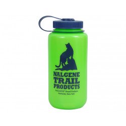 Nalgene Bootle HDPE 1 L széles nyílású műanyag palack green cat logo Nomadsport NALGENE