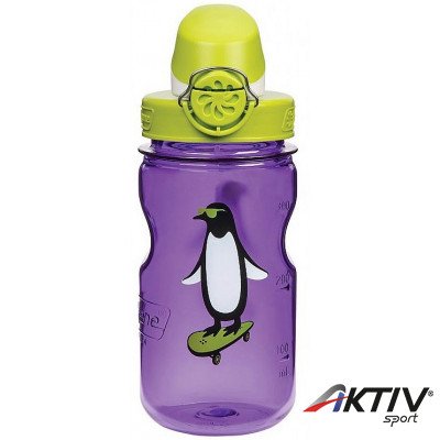 Nalgene Everyday OTF Kids gyermek italtartó palack purple penguin graphic/green