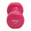 Kézisúlyzó vinyl Aktivsport 2 kg rózsaszín