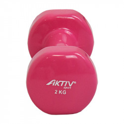 Kézisúlyzó vinyl Aktivsport 2 kg rózsaszín