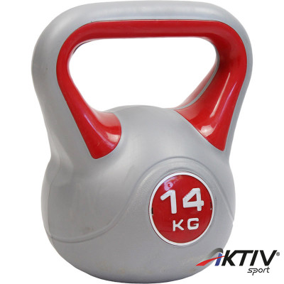 Aktivsport kettlebell 14 kg műanyag bevonattal