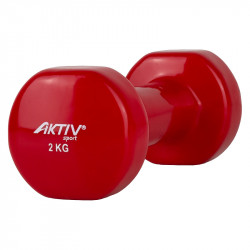 Kézisúlyzó vinyl Aktivsport 2 kg piros Aktivsport® termékek Aktivsport