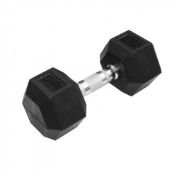 Hatszögletű gumírozott kézisúlyzó Trendy 12,5 kg Fitness Trendy