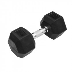 Hatszögletű gumírozott kézisúlyzó Trendy 15 kg Fitness Trendy