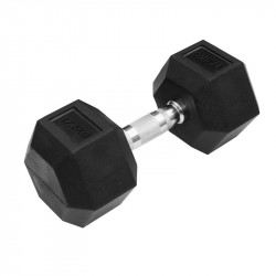 Hatszögletű gumírozott kézisúlyzó Trendy 17,5 kg Fitness Trendy