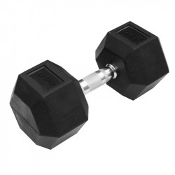 Hatszögletű gumírozott kézisúlyzó Trendy 22,5 kg Fitness Trendy