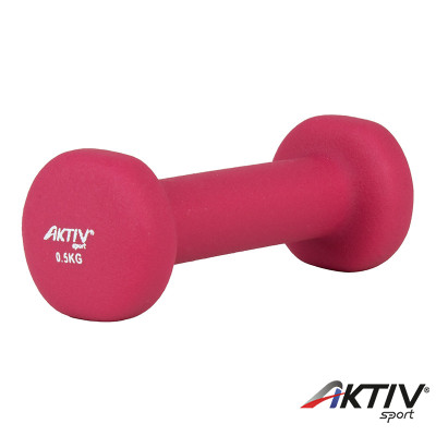 Súlyzó neoprén Aktivsport 0,5 kg rózsaszín