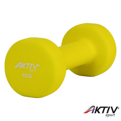 Súlyzó neoprén Aktivsport 1 kg sárga