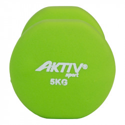 Súlyzó neoprén Aktivsport 5 kg zöld