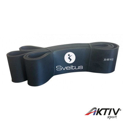 Gumiszalag Sveltus Powerband fekete 30-80 kg