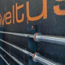 Kétkezes rúd tartó fali állvány 135x11,5x4,5 cm