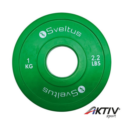 Súlytárcsa gumírozott Sveltus Olympic mini 1 kg