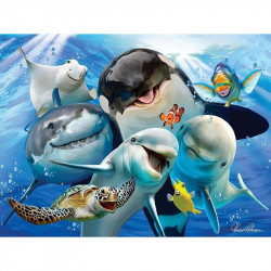 3D puzzle Prime 3D Óceán szelfi neon 100 darabos