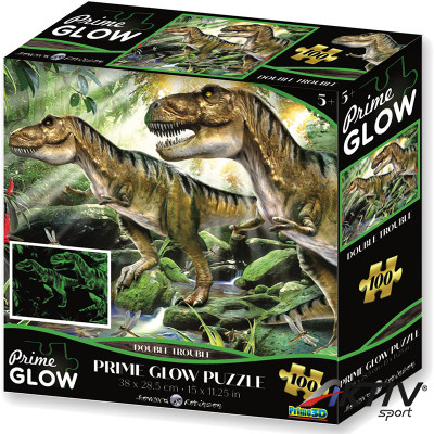3D puzzle Prime 3D Dinoszauruszok neon 100 darabos