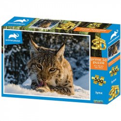 3D puzzle Prime 3D Hiúz 500 darabos Puzzle Prime 3D