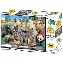 3D puzzle Prime 3D Állati osztálykép 500 darabos Puzzle Prime 3D