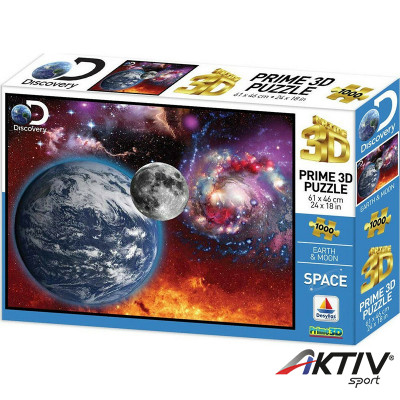 3D puzzle Prime 3D Föld Hold Discovery Channel 500 darabos