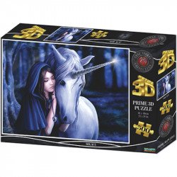 3D puzzle Prime 3D Fehér unikornis 500 darabos Puzzle Prime 3D