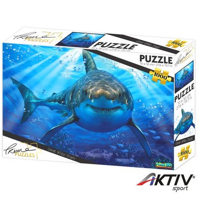 3D puzzle Prime 3D Nagy fehér cápa 1000 darabos
