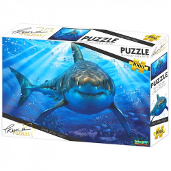 3D puzzle Prime 3D Nagy fehér cápa 1000 darabos Puzzle Prime 3D