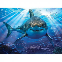 3D puzzle Prime 3D Nagy fehér cápa 1000 darabos