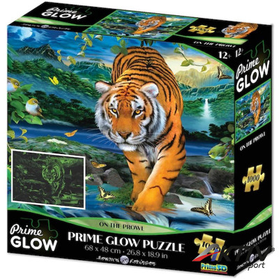 3D puzzle Prime 3D Tigris neon 1000 darabos