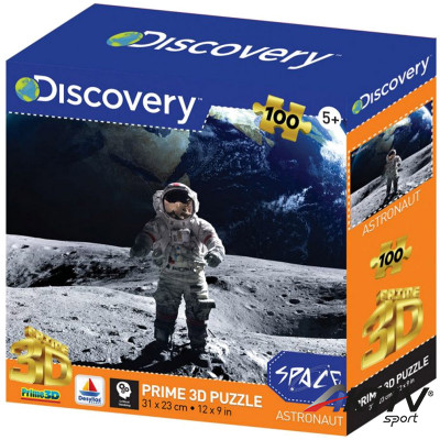 3D puzzle Prime 3D Űrhajós a Holdon Discovery Channel 100 darabos
