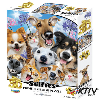 3D puzzle Prime 3D Állati szelfi 100 darabos