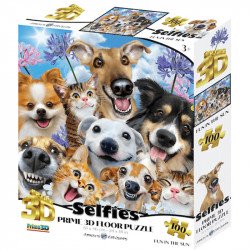 3D puzzle Prime 3D Állati szelfi 100 darabos Puzzle Prime 3D