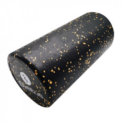 Masszázshenger sima felületű Sveltus 30x15 cm fekete-narancs Fitness Sveltus