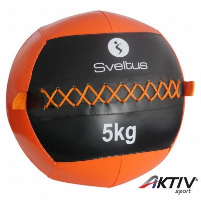 Wall ball Sveltus 5 kg fekete-narancs