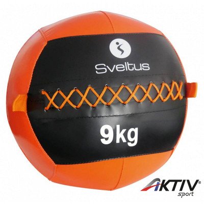 Wall ball Sveltus 9 kg fekete-narancs