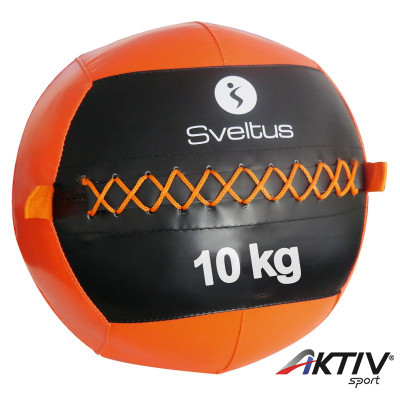 Wall ball Sveltus 10 kg fekete-narancs
