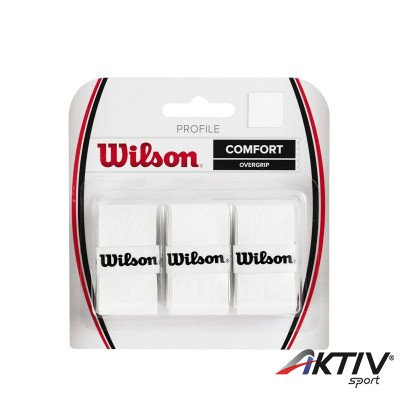 Teniszütő grip Wilson Profile 3 db fehér