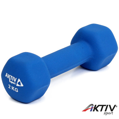Súlyzó neoprén Aktivsport 2 kg kék