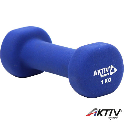 Súlyzó neoprén Aktivsport 1 kg kék