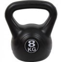 Aktivsport kettlebell 8 kg műanyag bevonattal fekete