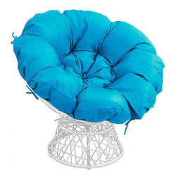 Forgófotel párnával Triss Big fehér-kék Kert Tempo Kondela