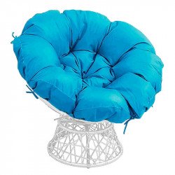 Forgófotel párnával Triss Big fehér-kék Kert Tempo Kondela