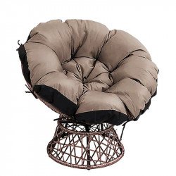 Forgófotel párnával Triss Big barna-fekete-bézs Kert Tempo Kondela