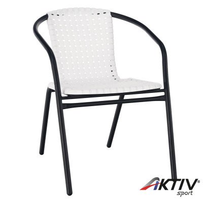 Kerti szék Bergola fehér-fekete