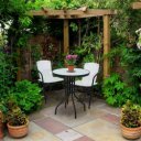 Kerti szék Bergola fehér-fekete
