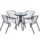 Kerti szék Bergola fehér-fekete