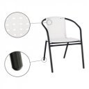 Kerti szék Bergola fehér-fekete
