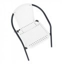 Kerti szék Bergola fehér-fekete