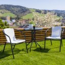 Kerti szék Bergola fehér-fekete