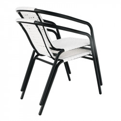 Kerti szék Bergola fehér-fekete